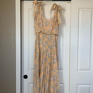 Pleated Tory Burch maxi dress